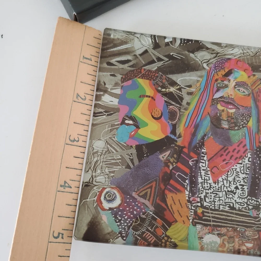 Hempacka Shatter Resistant Glass Rolling Tray Psychedelic Pop Art Design